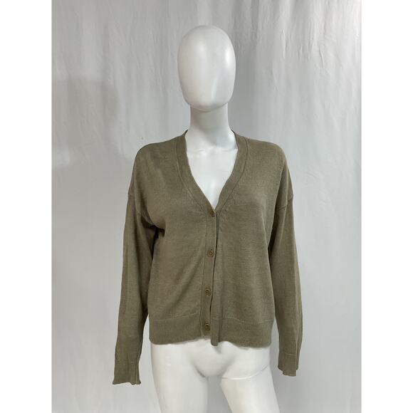 Jenni Kayne V-Neck Green Sweater Size S - Picture 2 of 4